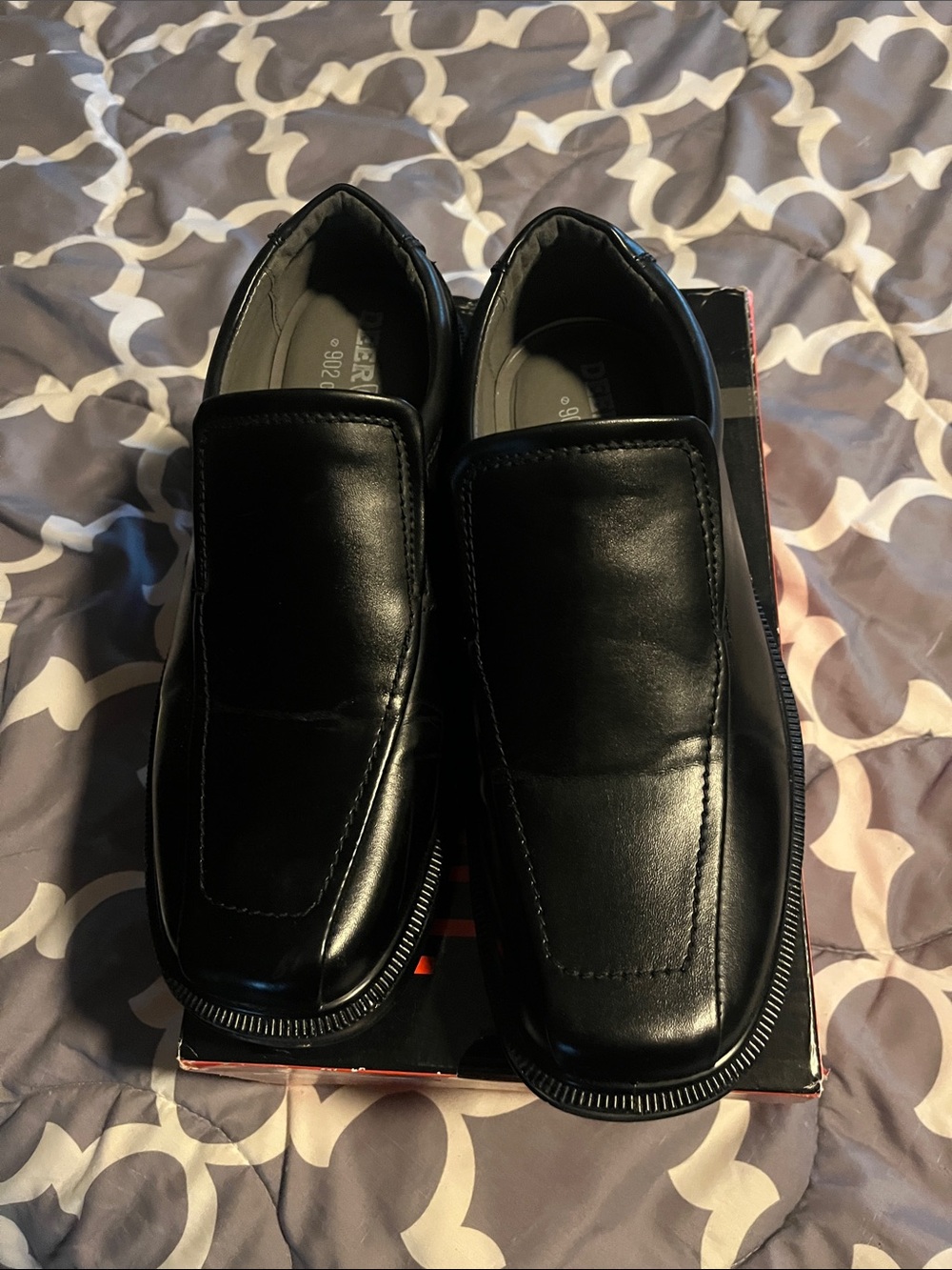 Deer Stags Black Slip-On Loafers